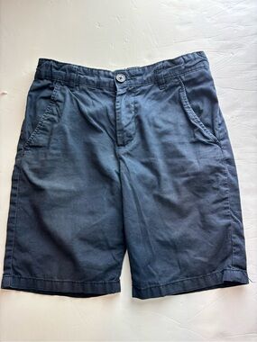 H&M kids Dark Blue Flat Front Cotton Shorts